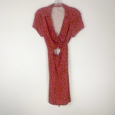 Free People Dress Womens Small Marsaille Mini Wrap Cut-out Tie Waist Stretch S