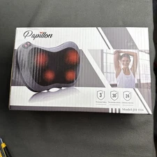 Papillon Shiatsu Neck Back Massager with Heat - Gray