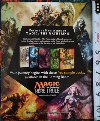 Magic The Gathering Planeswalker Promo Flyer Preview Booklet Ad SDCC READ