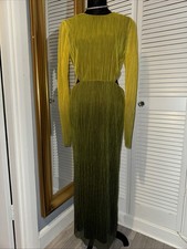 Topshop Ombre Cut Out Mesh Midi Dress In Multi Size 12