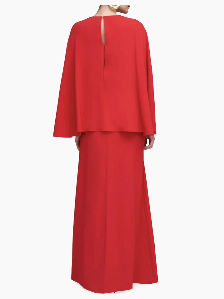 HALSTON Olaya Crepe Gown Size 8US MSRP $595 - Image 2 of 4
