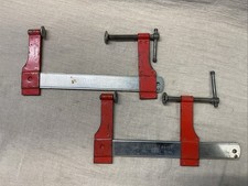 Vintage Stanley 83-157 Adjustable Bar Clamps 6" 150mm Made in USA Set of 2