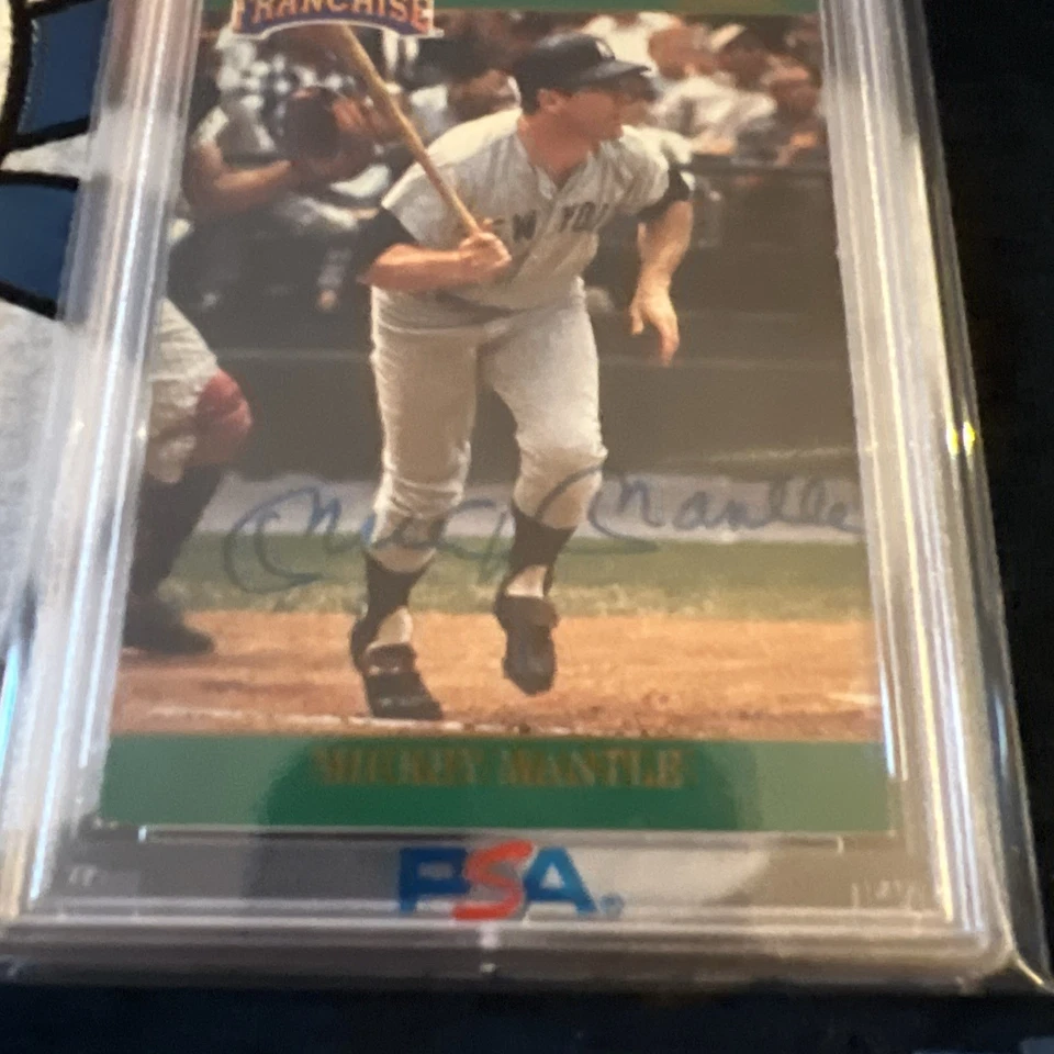 1992 Score The Franchise Mickey Mantle #2 Autograph PSA Authentic Auto Yankees - Image 2 of 3