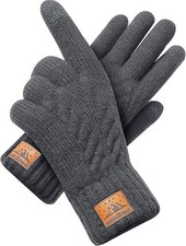 Winter Gloves for Men Women-Warm TouchScreen Cold Weather Gloves,Wool Knit Th...