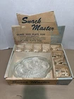 Vtg Federal Glass Co. Snack Master 12 Piece Set with Original Box Hostess Party