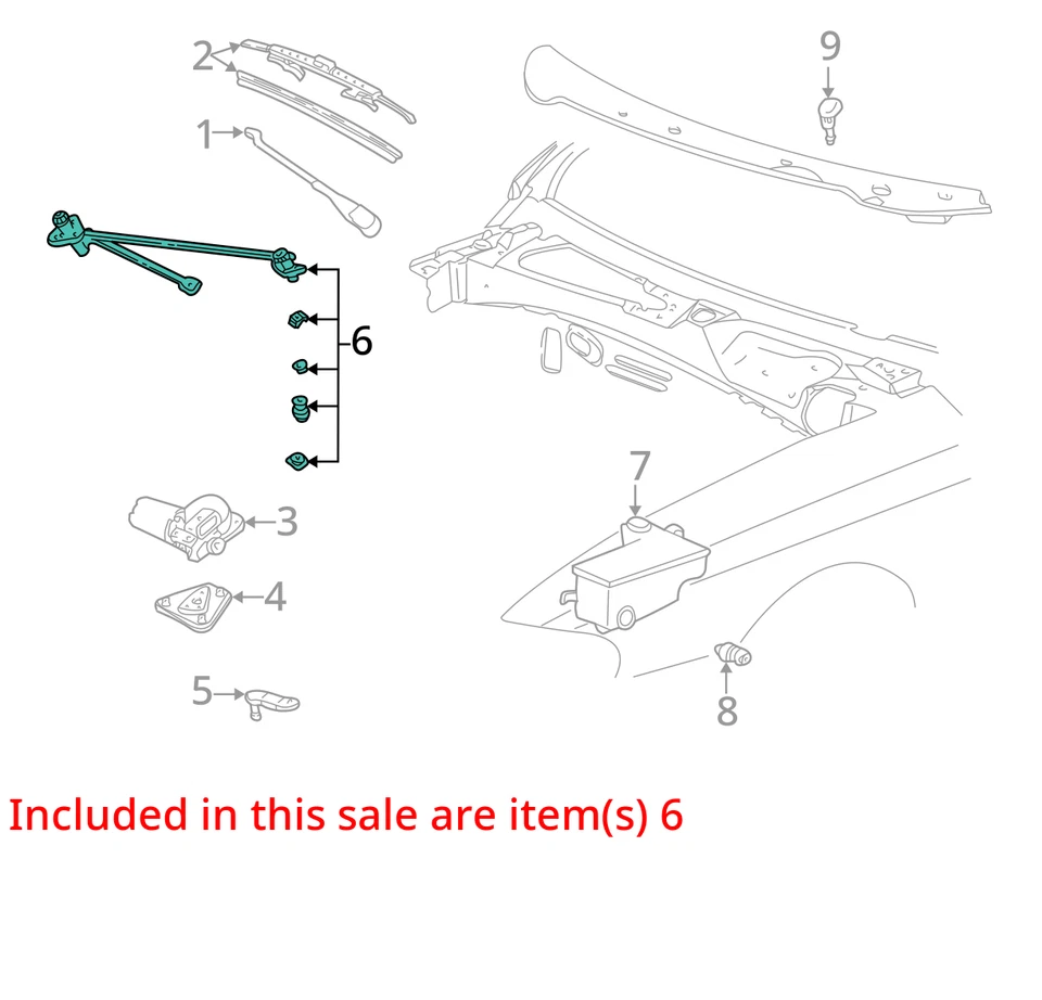 Ford Mustang 2003 limpiaparabrisas transmisión fabricante de equipos originales 83 k millas (LKQ ~ 438952819) Foto 4 de 4
