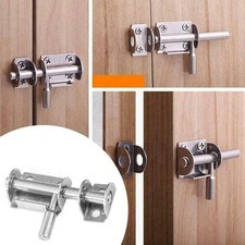 Lockable Stainless Steel Heavy Duty Door Slide Latch Gate Bolt Lock Snap Latch