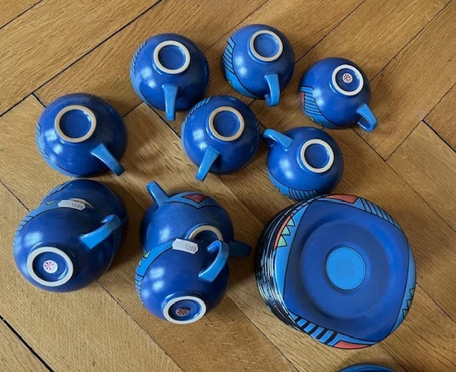 Geschirr, Keramik Kupfermühle" Indigo",22 teil.Teeservice( Tassen, U-tassen,Teek - Bild 4 von 4