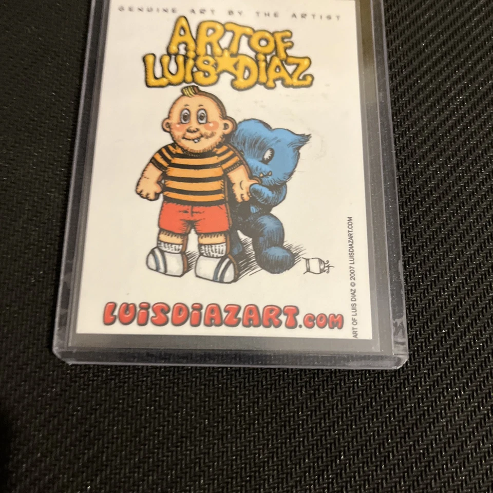 GARBAGE PAIL KIDS PARODY 2007 Luis Diaz Art SKETCH Card, - Image 3 of 4