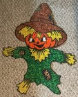 Vintage Melted Plastic Popcorn Halloween Fall  SCARECROW RARE! — photo 1