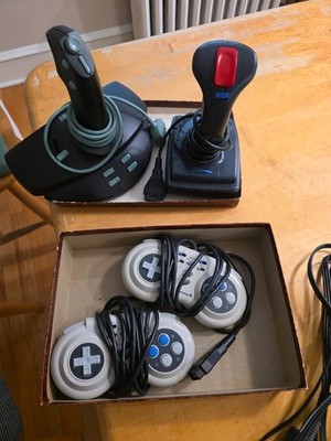Lot of 4 PC game controllers - includes Microsoft Sidewinder 3D Pro joystick