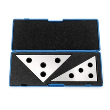 Solid Angle Plate Set 2 pcs Machinist 30-60-90 45-45-90 Hardened Steel Blocks HD