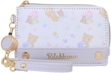 San-X Character Rilakkuma Round Coin Case Purple 152038 Pouch New Japan