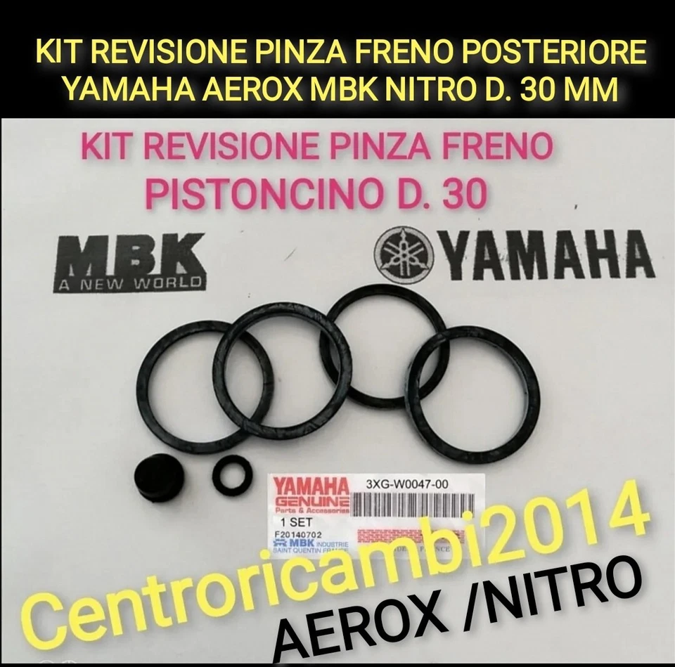 REVISIONE PINZA FRENO POSTERIORE GRIMECA KIT REVISIONE PINZA FRENO POSTERIORE YAMAHA AEROX MBK NITRO D. 30 MM GUARNIZIONI