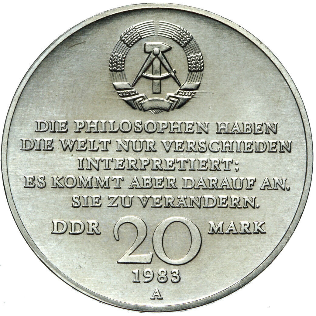 Commemorative coin East Germany GDR - 20 Mark 1983 A - Karl