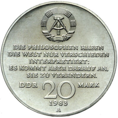 【gekkemens】紀84 紀85 紀87 紀89 20 Mark (Karl Marx) - German Democratic Republic – Numista