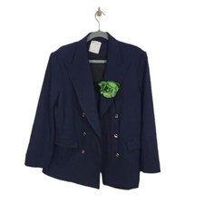 Sandro Double Breasted Blazer in Navy Blue - Size 42