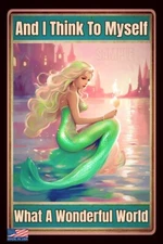 WORLDS GREATEST SIGNS! METAL SIGN 8X12 MERMAID TIKI BAR LUAU BEACH POOL DECOR