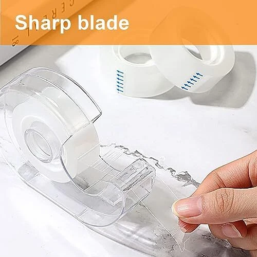 Paquete de 10 dispensadores de cinta de oficina transparentes, 0,7" x 30 yardas por rollo, perfecto Foto 3 de 4