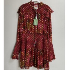 NWT Farm Rio Banana Flowers Long Sleeve Minidress