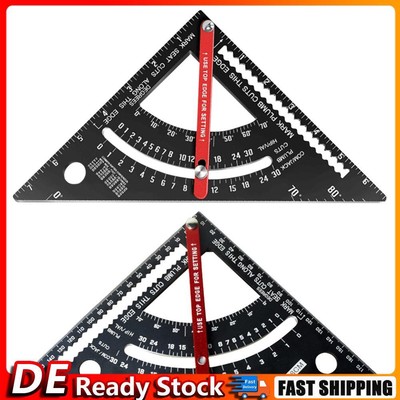 7 Inch Carpentry Triangle Ruler Aluminum Alloy Adjustable Rafter Square
