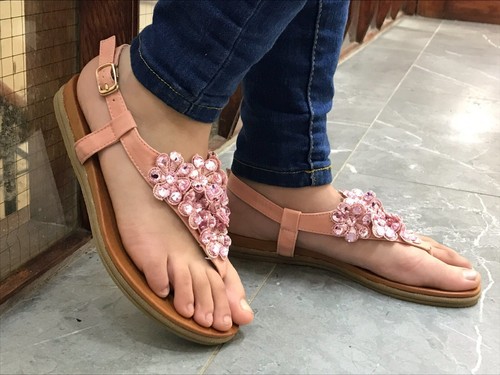 Toe Post Sandals Size Ladies Womens Flip Summer Flops Toe Post Sandals Shoes - Picture 8 of 9