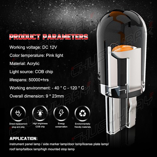KIT DE BOMBILLA LED ROSA Ajuste 94-97 Honda Accord NUEVO - Imagen 7 de 11