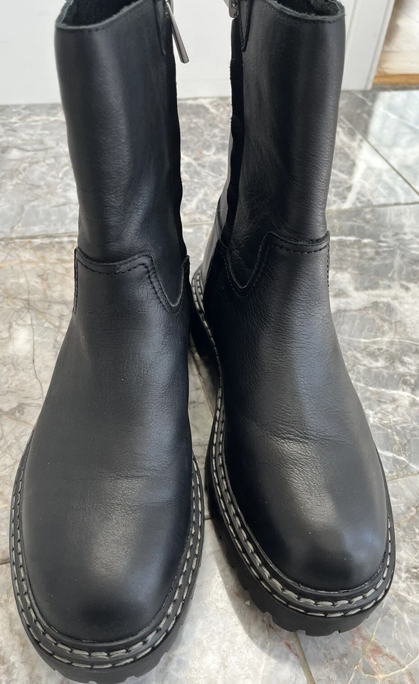 Espléndidas botas con suela de cuero negro talla 9 detalle de costuras cremallera lateral nuevas sin caja Foto 4 de 4