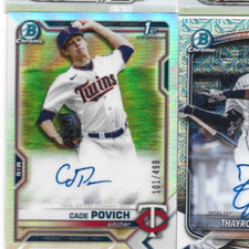 Cade Povich 2021 Bowman Chrome 1st Auto  101/499