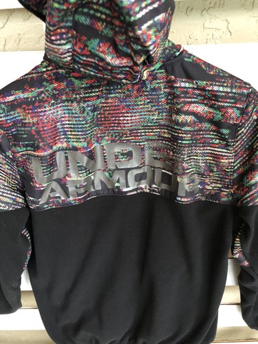 Under Armour Fleece Zip-Up Hooded Colorful Print Jacket Kids Youth L. - Picture 4 of 12