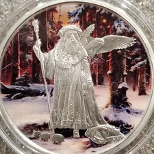 1 oz .999 silver Colorized Merlin the Wizard Celtic Lore Welsh Scotland NEW!