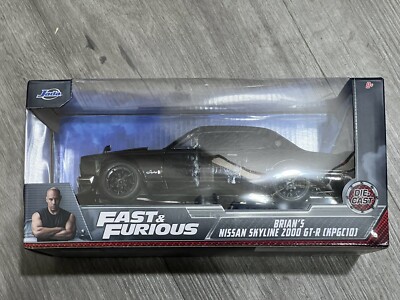 Jada Toys Fast & Furious 1:24 Brians's Nissan Skyline 2000 GT-R Die-cast Car,...