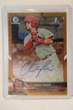 2018 Bowman Chrome Chase Pinder Gold Foil 46/50 Auto Cardinals
