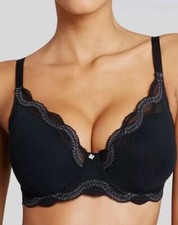 New NATORI 736099 Pure Allure Full Figure Underwire Contour Bra Sz 40DD Black
