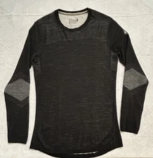 Smartwool Shirt Mens M Intraknit 200 Merino Wool Base Layer Black