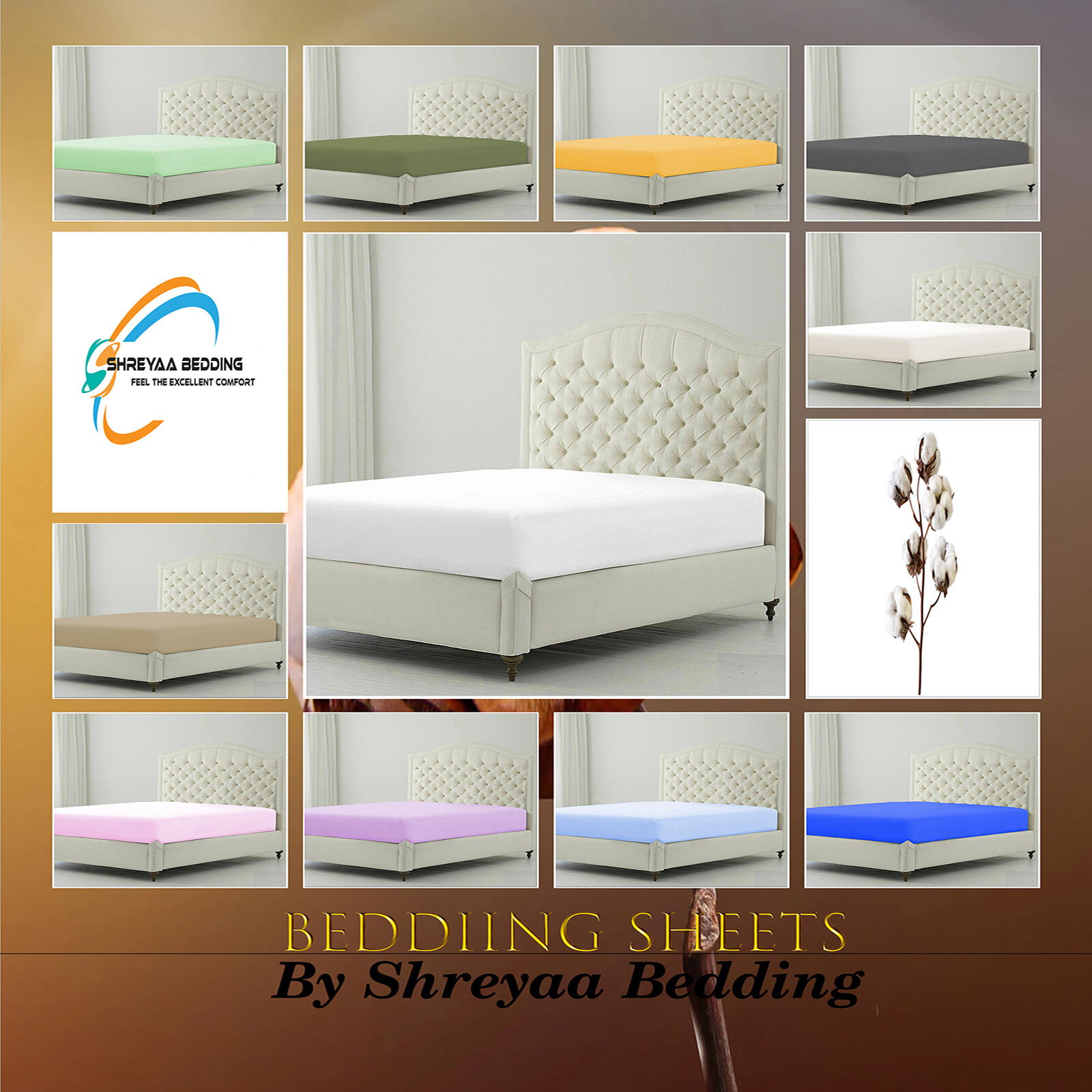 Ideal Deep Pocket Bed Sheets Fitted Sheet Olympic Queen All Solid