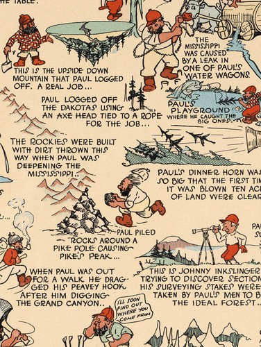 Pictorial Humorous Map United States Wall Art Poster Decor Vintage Historical - Picture 2 of 2