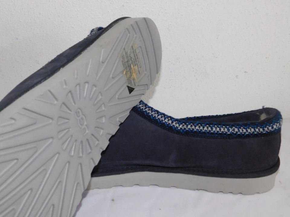 全新无标签 男式 尺码 18 真正海军 UGG TASMAN 经典麂皮绒 SHEEPSKIN 滑鞋 5950 — 第 4/4 张图片