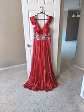Vintage Jovani Glamours Off Shoulder Red Evening Dresses
