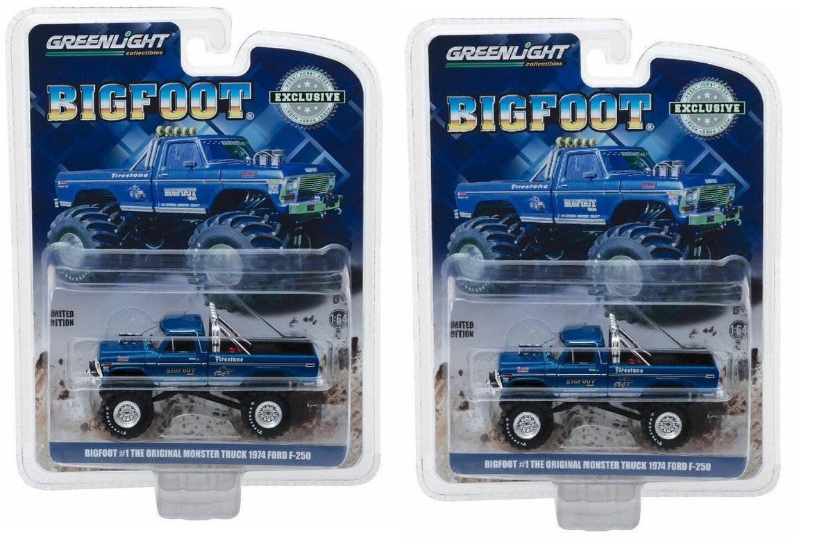 レア 1/64 グリーンライト1974 FORD F-250 BIGFOOT set 2 Greenlight 1:64 1974 Ford F-250 The Original Monster