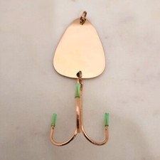 5 Pack Steel Fish ROSE GOLD Hook . Laser Engravable Fishing Lure Metal.