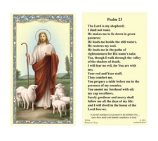 (2 copies) Psalm 23 The Lord is My Shepherd Holy Prayer Card Catholic Christian