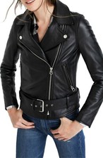Madewell Women's Ultimate Leather Jacket True Black Size Small