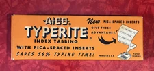 vintage AICO TYPERITE INDEX TABBING #121  1/2" CLEAR 1953