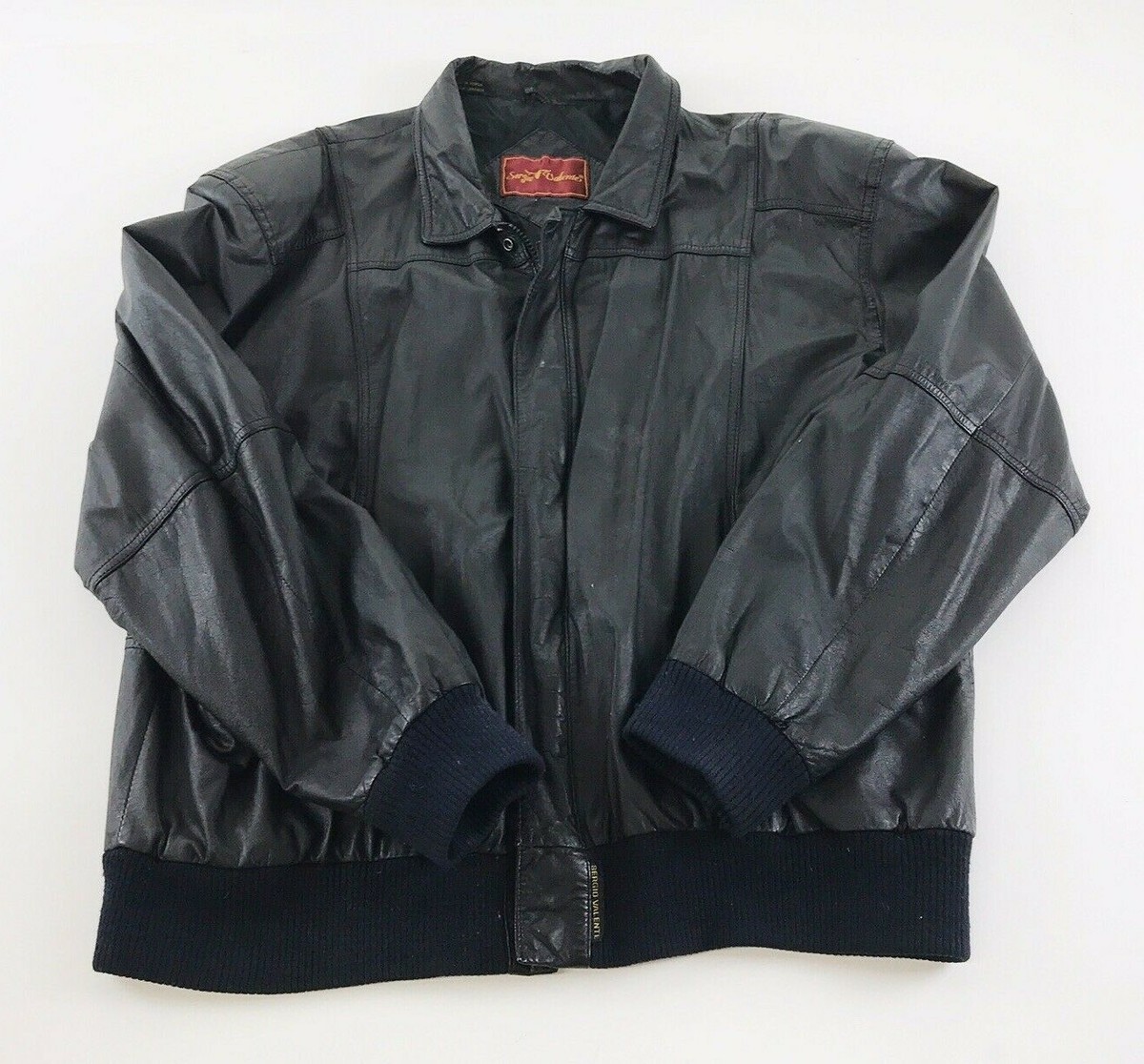 ジャケット・アウター Gianni Valentino short leather bomber Sergio Valente Leather Jacket Men's Size Unknown Black Lined