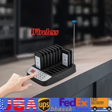 Restaurant Wireless Paging Queuing Calling System,10 Call Coaster Pagers Guest