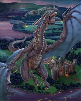 Keramikfliese Dragons Last Stand by Tom Wood Neu