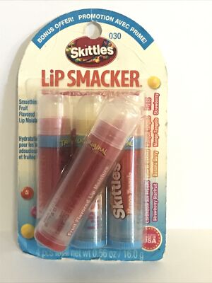 Lip Smacker Skittles Tropical & Bonus Original Lip Gloss 4 Count (030)