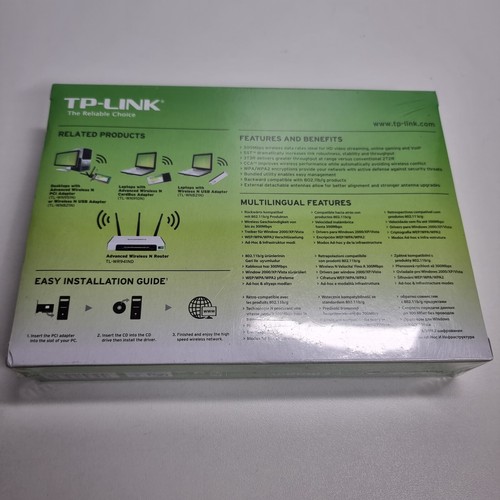 TP-Link N300Mbps Advanced Wireless N PCI Adapter TL-WN951N - New Sealed - Afbeelding 2 van 6