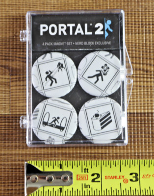 Portal 2 4-Pack Magnet Set Nerd Block Exclusive